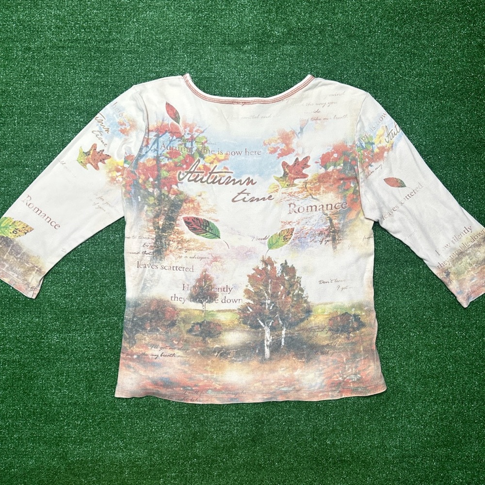 Y2K Made in USA Autumn Time Romance Long Sleeve Tee🍁